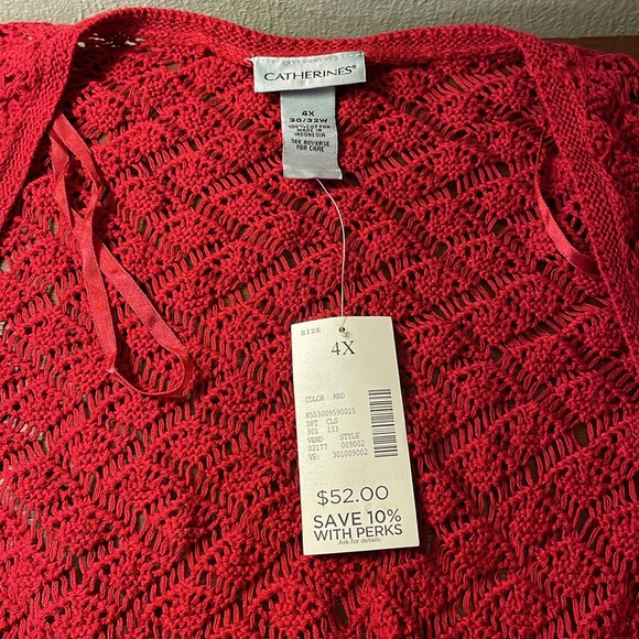 Red open cardigan - Picture 3 of 3
